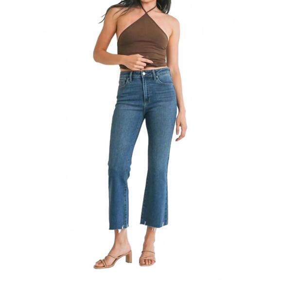 JBD. Denim - NEW JBD. high rise crop flare jeans in dark denim